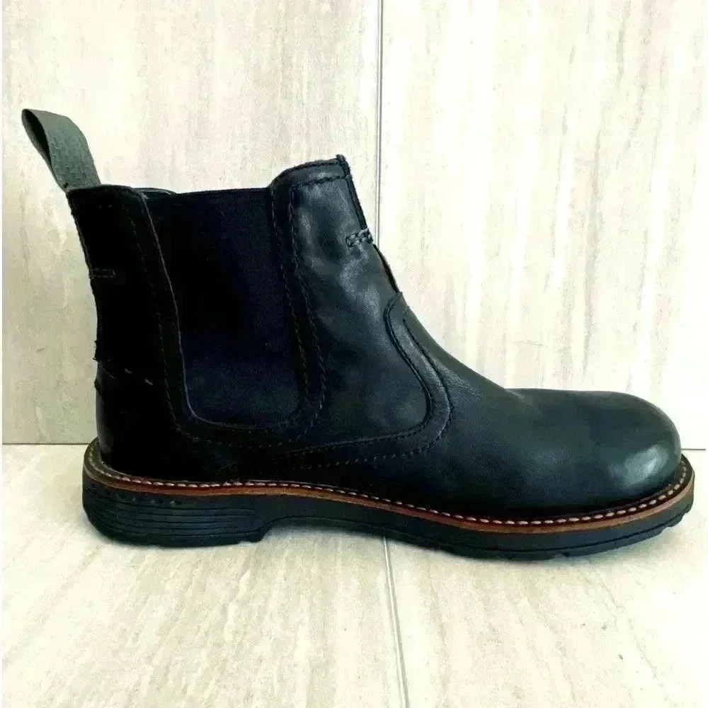 Merrell‎ Realm Black Leather Pull On Boot Men’s Size 8